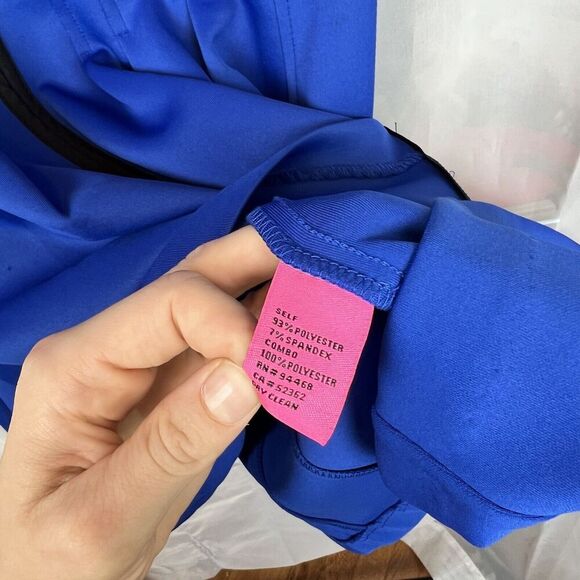 Betsey Johnson scuba zip up skater mini dress sz 4 funky y2k vibrant funky retro - Picture 5 of 10